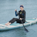 VEVOR Inflatable Stand Up Paddle Board, 152 mm SUP Paddleboard with Removable Kayak Seat, Board Accessories, Pump, Paddle, Fin, Backpack, Ankle Leash, and Repair Kit, for Youth & Adults - Close-Up Angle