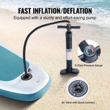 VEVOR Inflatable Stand Up Paddle Board, 152 mm Wide SUP Paddleboard, with Board Accessories, Pump, Paddle, Fin, Phone Bag, Backpack, Ankle Leash, Repair Kit, Non-slip Deck for Youth & Adults - 45-Degree Angle
