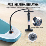 VEVOR Inflatable Stand Up Paddle Board, 3230 x 838 x 152 mm SUP Paddleboard, with Board Accessories, Pump, Paddle, Fin, Phone Bag, Backpack, Ankle