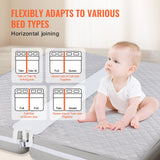 VEVOR Bed Bridge King Bed Converter Kit Metal Buckle and Storage Bag 75"L x 10"W
