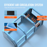 VEVOR Inflatable Paint Booth 23x13.1x9ft Inflatable Spray Booth 750W+480W Blower - 45-Degree Angle