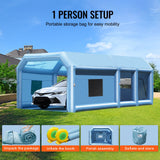 VEVOR Inflatable Paint Booth 27.9x15.7x10.8ft Inflatable Spray Booth 950W+750W - Rear View
