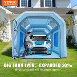 VEVOR Inflatable Spray Booth Car Paint Tent 20x10x8ft Filter System 2 Blowers - Front View