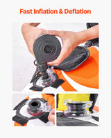 VEVOR Towable Tube for Boating 1-2 Riders Inflatable Boat Tubes and Towables - Top-Down View