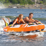 VEVOR Towable Tube for Boating 1-2 Riders Inflatable Boat Tubes and Towables - Low Angle