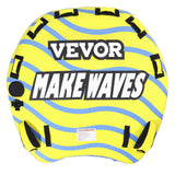 VEVOR Towable Tube for Boating, 1-3 Riders Inflatable Towable Tube with Bumper Fins, 510 lbs Water Sport Towable Tubes for Boats to Pull, Full Nylon Cover, EVA Grab Handles and Speed Safety Valve - Extra Image
