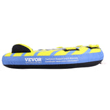 Towable Tube for Boating, 1-3 Riders Inflatable Towable Tube with Bumper Fins, 510 lbs Water Sport Towable Tubes for Boats to Pull, Full Nylon Cover, EVA Grab Handles and Speed Safety Valve - Extra Image