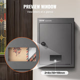 VEVOR Through The Wall Drop Box, Heavy Duty Steel Through the Wall Mailbox with 2.8-7.9