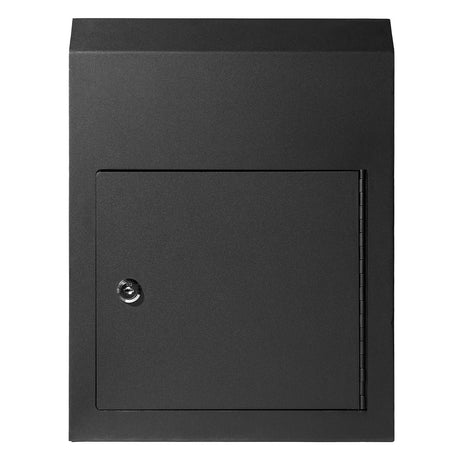 Through The Door Key Drop Box, Heavy Duty Steel Through the Door Mailbox with 1.8" 12" Key Lock, 12x6x16", image 11