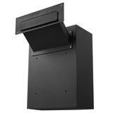 VEVOR Through The Wall Drop Box, Heavy Duty Steel Through the Wall Mailbox with 2.8-7.9" 13" Combination Lock, 13x7x17" Mail Drop Box, Black