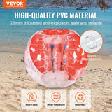VEVOR Inflatable Bumper Ball 1-Pack, 5FT/1.5M Body Sumo Zorb Balls for Teen & Adult, 0.8mm Thick PVC Human Hamster Bubble Balls for Outdoor Team Gaming Play, Bumper Bopper Toys for Garden, Yard, Park