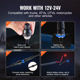 VEVOR 2 PCS 5 FT Whip Light, APP & RF Remote Control Led Whip Light, Waterproof Spiral RGB Chasing Lighted Whips with 4 Flags, for UTVs, ATVs, Motorcycles, RZR, Can-am, Trucks, Off-road, Go-karts - Rear View