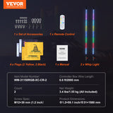 VEVOR 2 PCS 5 FT Whip Light, APP & RF Remote Control Led Whip Light, Waterproof Spiral RGB Chasing Lighted Whips with 4 Flags, for UTVs, ATVs, Motorcycles, RZR, Can-am, Trucks, Off-road, Go-karts - Close-Up Angle