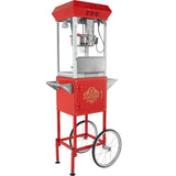 Popcorn Popper Machine with Cart Popcorn Maker 850W 8 Oz 48 Cups Red - Extra Image