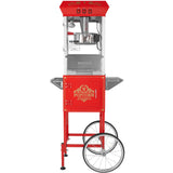 Popcorn Popper Machine with Cart Popcorn Maker 850W 8 Oz 48 Cups Red - Extra Image