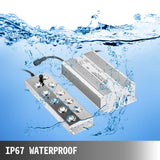 VEVOR Mist Maker 10 Head Ultrasonic Mist Fogger with Waterproof Power Supply Ultrasonic Fogger Humidifier Stainless Steel Pond Mister Fogger 5kg/h Ultrasonic Mist Humidifier for Gardening and Pond - Top-Down View