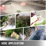 VEVOR Mist Maker 10 Head Ultrasonic Mist Fogger with Waterproof Power Supply Ultrasonic Fogger Humidifier Stainless Steel Pond Mister Fogger 5kg/h Ultrasonic Mist Humidifier for Gardening and Pond - Rear View