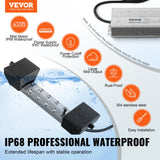 VEVOR 10 Head Ultrasonic Mist Maker 7000mL/H Ultrasonic Fogger IP67 Waterproof - Front View
