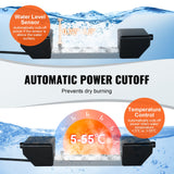 VEVOR 10 Head Ultrasonic Mist Maker 7000mL/H Ultrasonic Fogger IP67 Waterproof - Side View