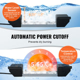 VEVOR Ultrasonic Mist Maker 12 Head, 9000mL/H Ultrasonic Fogger, Mist Maker with 300W IP67 Waterproof Power Supply, Buoy, Replacement Discs, for Pond, Garden, Rockery, Greenhouse, Halloween Decoration - Side View