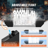 VEVOR Ultrasonic Mist Maker 12 Head, 9000mL/H Ultrasonic Fogger, Mist Maker with 300W IP67 Waterproof Power Supply, Buoy, Replacement Discs, for Pond, Garden, Rockery, Greenhouse, Halloween Decoration - Top-Down View