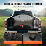 VEVOR Portable Water Storage Bladder 264 Gal PVC Collapsible Water Tank Black - Top-Down View