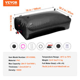 VEVOR Portable Water Storage Bladder 264 Gal PVC Collapsible Water Tank Black - Close-Up Angle