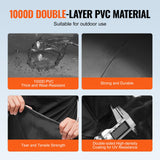 VEVOR Portable Water Storage Bladder 540L PVC Collapsible Water Tank Black - Side View