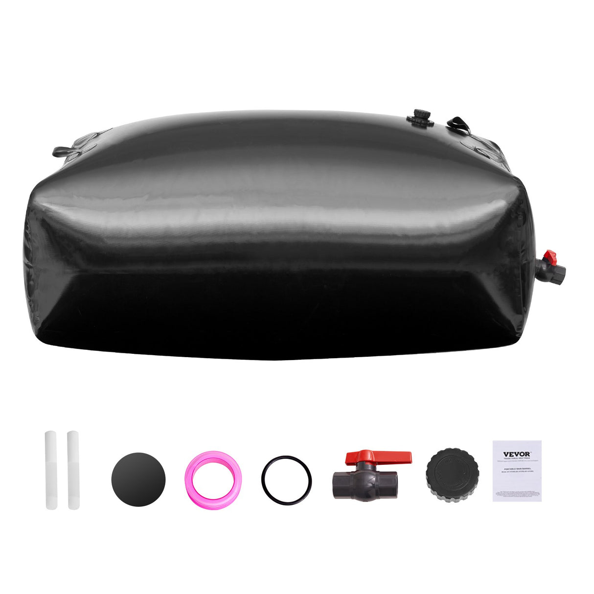 VEVOR Portable Water Storage Bladder 540L PVC Collapsible Water Tank Black