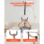 Trapeze Bar for Bed Mobility, Height-Adjustable Free Standing Trapeze Bar with 2 Wheels, 300LBS Capacity Bed, image 4
