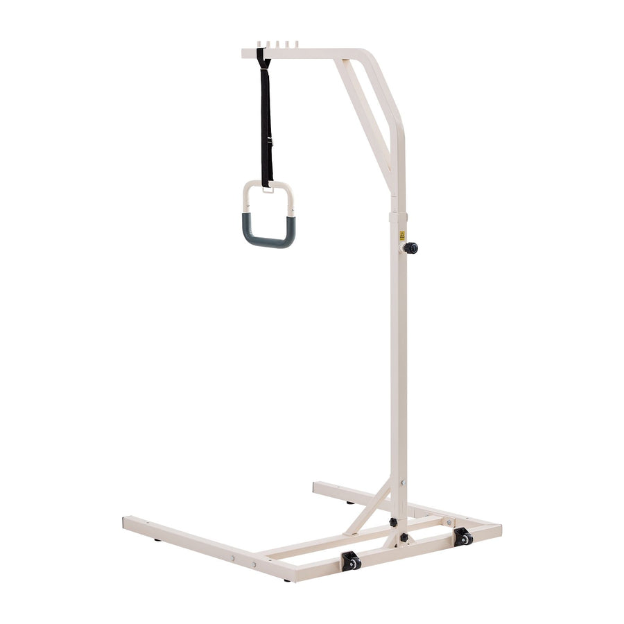 Trapeze Bar for Bed Mobility, Height-Adjustable Free Standing Trapeze Bar with 2 Wheels, 300LBS Capacity Bed, image 10