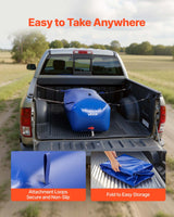 VEVOR Water Storage Bladder 240L Large Capacity Water Bag, Portable & Collapsible Soft Waters Container, Leakproof & Tear-Resistant PVC Emergency Waters Storage Tank for RV Truck & Outdoor Use - Rear View