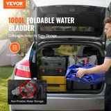 VEVOR Portable Water Storage Bladder 264 Gal 1000D PVC Collapsible Water Tank - Front View