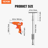 VEVOR 52 PCS Dent Removal Kit, Paintless Dent Repair Kit with 2-in-1 Slide Hammer with Stainless Steel Grooves, Short Puller Lines and Long Puller