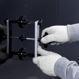 VEVOR 25 PCS Dent Removal Kit, Auto Body Paintless Dent Removal Tools Kit with Bridge Puller, Puller Tabs, Hot Melt Glue Gun, Glue Sticks, Dent Puller Kit for Auto Body Dents, and Other Metal Surface - Low Angle