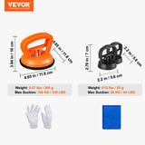 VEVOR 3PCS Car Body Dent Puller Suction Repair Pull Ding Remover Sucker Cup Tool - Close-Up Angle