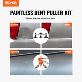 VEVOR 56 PCS Dent Removal Kit, Paintless Dent Repair Kit with Golden Lifter, Bridge Puller, Car Dent Puller with Puller Tabs, Hot Glue Gun for Auto Body Dents, Hail Damage, Door Ding - Front View