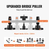 VEVOR 56 PCS Dent Removal Kit, Paintless Dent Repair Kit with Golden Lifter, Bridge Puller, Car Dent Puller with Puller Tabs, Hot Glue Gun for Auto