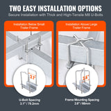 VEVOR Boat Trailer Guide, 1.57M with LED Light Trailer Guide Poles, 2PCS Rustproof Galvanized Steel Trailer Guide ons, Trailer Guides with PVC Pipes, for Ski Boat, Fishing Boat or Sailboat Trailer - Side View