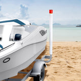 Boat Trailer Guide, 1.57M with LED Light Trailer Guide Poles, 2PCS Rustproof Galvanized Steel Trailer Guide ons, Trailer Guides with PVC Pipes, for Ski Boat, Fishing Boat or Sailboat Trailer - Low Angle