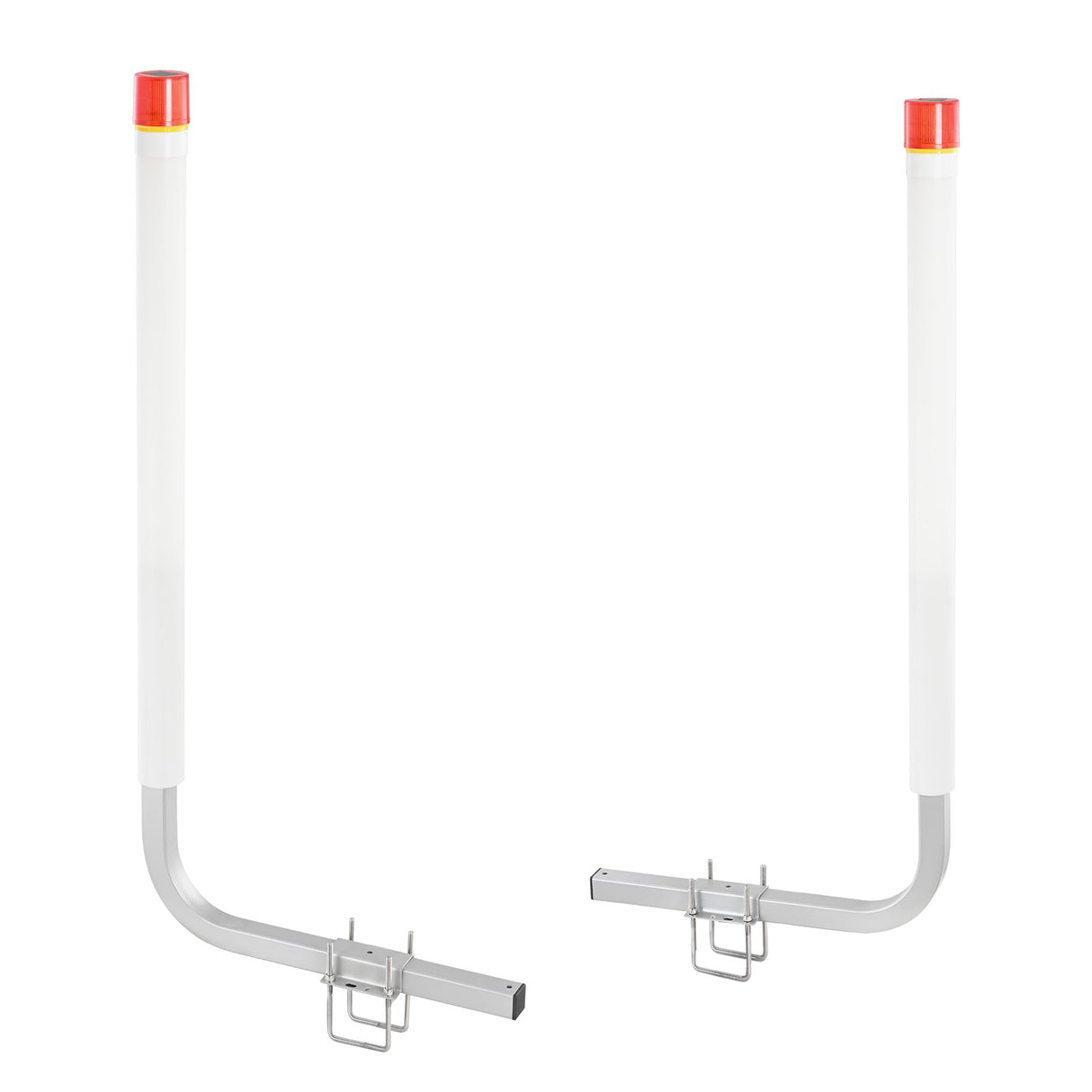 VEVOR Boat Trailer Guide, 1.57M with LED Light Trailer Guide Poles, 2PCS Rustproof Galvanized Steel Trailer Guide ons, Trailer Guides with PVC Pipes,