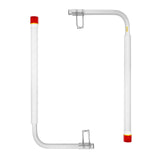 VEVOR Boat Trailer Guide, 1.57M with LED Light Trailer Guide Poles, 2PCS Rustproof Galvanized Steel Trailer Guide ons, Trailer Guides with PVC Pipes,