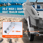 Boat Trailer Guide, 20.5” Adjustable Design Trailer Guide Poles, 2PCS Rustproof Steel Trailer Guide ons, Heavy Duty Roller Guide Design, for Ski Boat, Fishing Boat or Sailboat Trailer