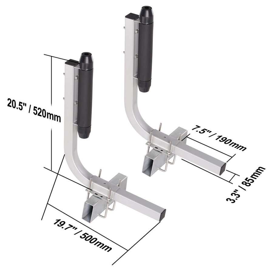 Boat Trailer Guide, 20.5” Adjustable Design Trailer Guide Poles, 2PCS Rustproof Steel Trailer Guide ons, Heavy Duty Roller Guide Design, for Ski Boat, Fishing Boat or Sailboat Trailer