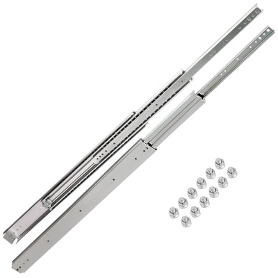 VEVOR Drawer Slides, 1 Pair 42 Inch Heavy Duty Drawer Slides, Ball Bearing Side Mount Drawer Hardware Slides, 500 LBS Load Capacity 3-Section Full