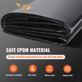 Pond Liner Fish Liner 10 x 15 ft 45 Mil EPDM Easy Cutting Underlayment - Side View
