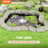 Pond Liner, 6 x 7.6 m 45 Mil Thick, Pliable EPDM Material Pond Skins, Easy Cutting Underlayment for Fish or Koi Pond, Waterfall Base, Water Features, Water Gardens, Fountains, Black