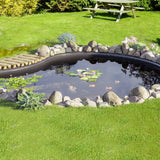 VEVOR Pond Liner, 6 x 7.6 m 45 Mil Thick, Pliable EPDM Material Pond Skins, Easy Cutting Underlayment for Fish or Koi Pond, Waterfall Base, Water Features, Water Gardens, Fountains, Black - Low Angle