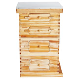 VEVOR Bee Hive 40 Frame Bee Hives Starter Kit, Beeswax Coated Cedar Wood, 2 Deep + 2 Medium Bee Boxes Langstroth Beehive Kit, Transparent Acrylic