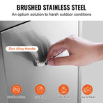 Pull Out Trash Drawer 50x58x57.4 cm Raised Style Trash Bin with Pull-Out Tray Stainless Steel Trash Drawer with Handle for Outdoor Kitchen BBQ Island, Trash Can Not Included